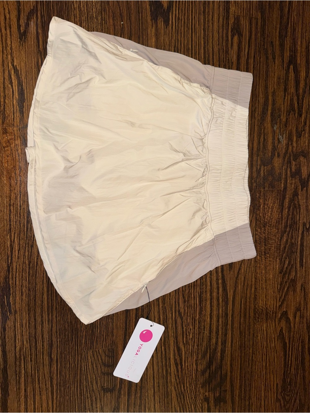 Yogalicious Cream and Pale Pink Two-Tone SKORT